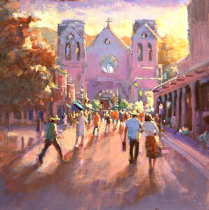 Farolito Walk by Michele Byrne 