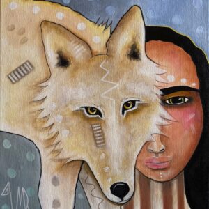 WHITE WOLF Emergence by Virginia Maria Romero 