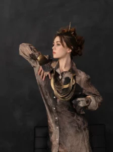 Moonlight Elk Shirt Dress by Christie Green 